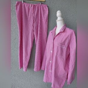 Valerie Stevens Pink Gingham Women's Pajama Set